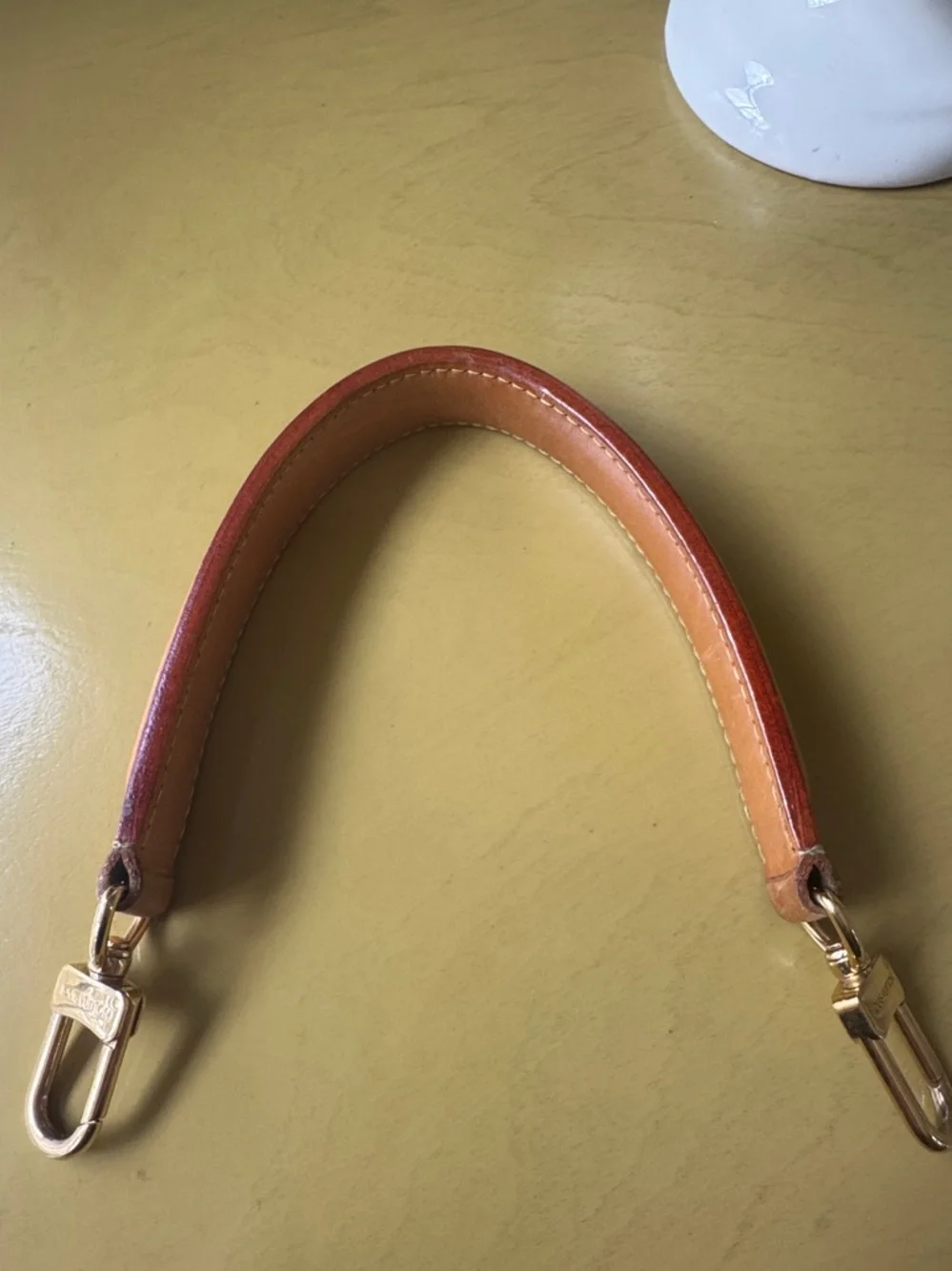 Authentic LV Vanchetta Leather Top Bag Handle Strap with Gold Hardware